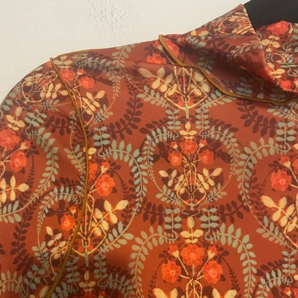 Hunter Bell Connor top harvest medallion XS festival boho 70s turtleneck - Picture 4 of 8